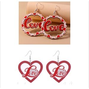 3/$20 Valentine’s Day’s Hoop Earrings 2 pair